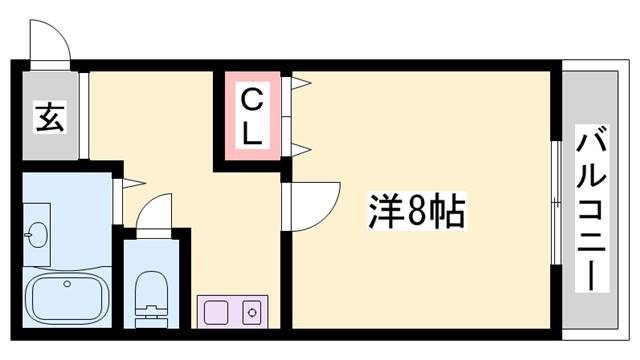 ルーキー東条マンション(1K/3階)の間取り写真