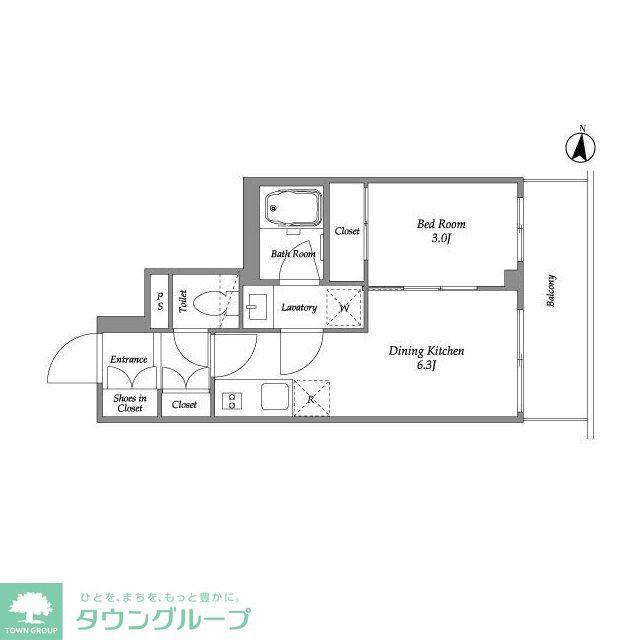 IPSE代々木上原(1DK/2階)の間取り写真