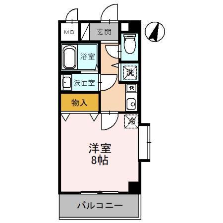 ドール魚崎(1K/3階)の間取り写真