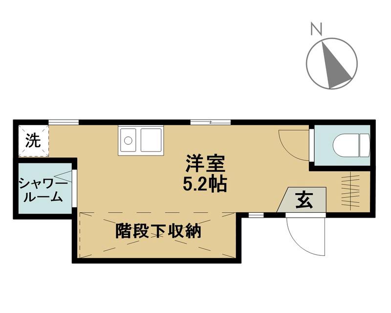 アーバンプレイス新宿戸山B(ワンルーム/1階)の間取り写真