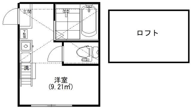 PRIMO井土ヶ谷(ワンルーム/1階)の間取り写真