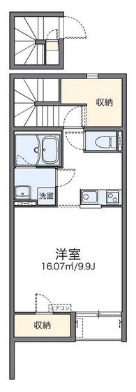 レオネクストグリーンパレス住岡(ワンルーム/2階)の間取り写真
