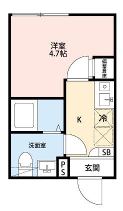 CIEL KAMIKITAZAWA(1K/1階)の間取り写真