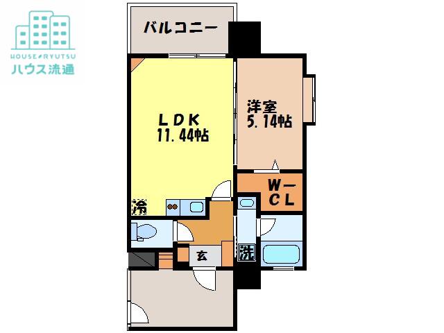 サクセスカバーヒルズ(1LDK/6階)の間取り写真