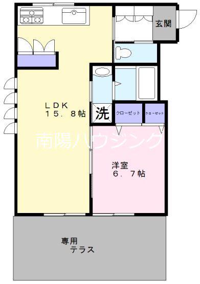 パークサイドレジデンス(1LDK/1階)の間取り写真
