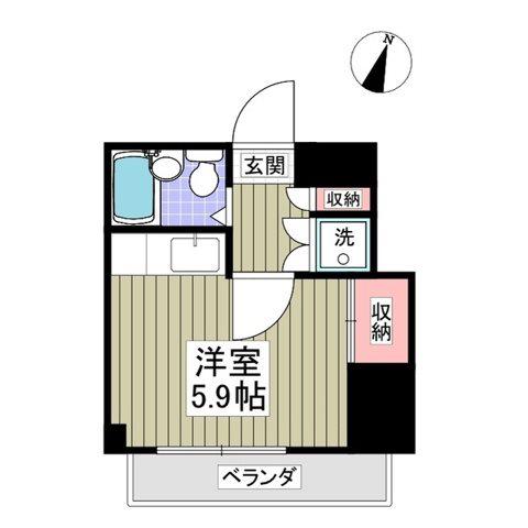 ホワイトパレス文京町(ワンルーム/2階)の間取り写真