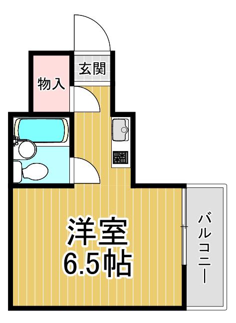 ハッピーコート塚口駅前(ワンルーム/5階)の間取り写真