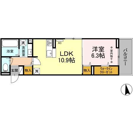 EDOYA青沼(1LDK/3階)の間取り写真