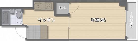 ロビンマンション(1K/4階)の間取り写真