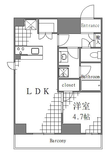 プレセダンヒルズ三ノ輪(1LDK/9階)の間取り写真