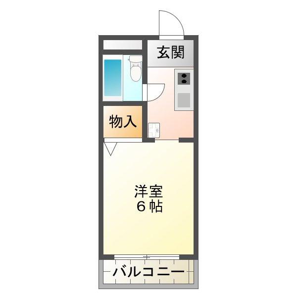 MJハイツ塩屋ヒルズ(ワンルーム/1階)の間取り写真