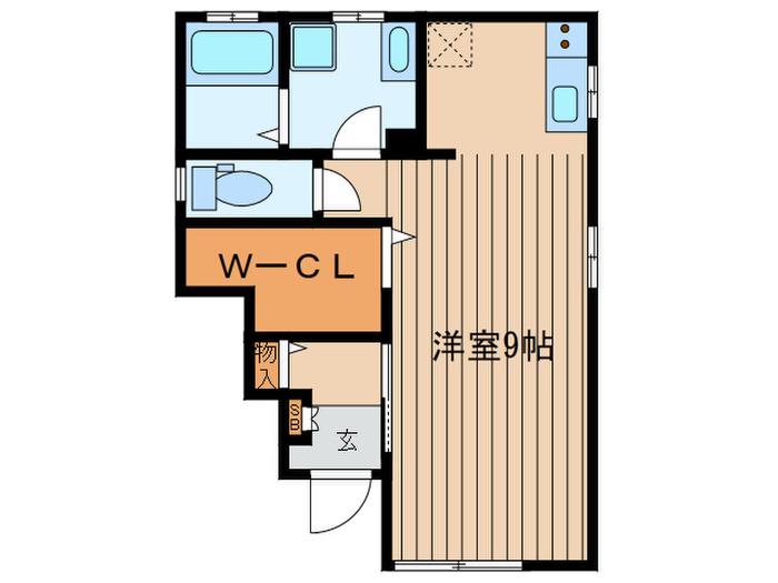 CASA ORILLA(ワンルーム/1階)の間取り写真