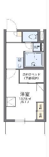 レオパレスA-1(1K/4階)の間取り写真