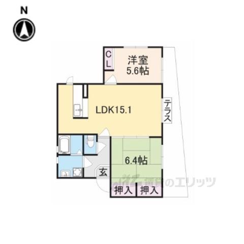 エフメゾンD(2LDK/2階)の間取り写真