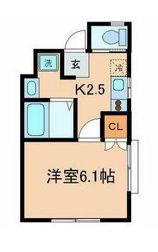 ステラピア(1K/2階)の間取り写真