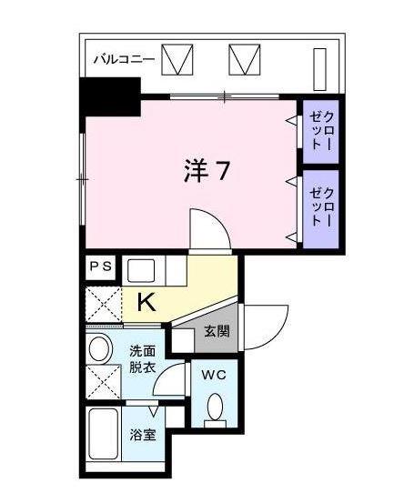 ピアセンティーナ(1K/6階)の間取り写真