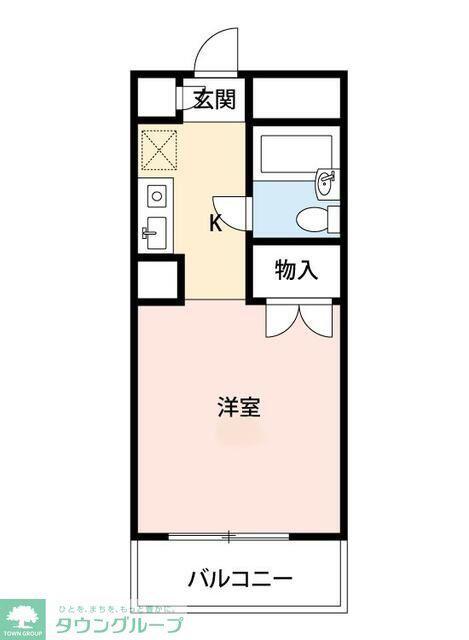 セシーズ新百合丘(ワンルーム/2階)の間取り写真