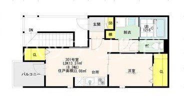NEXT STAGE HAKATA(1LDK/3階)の間取り写真