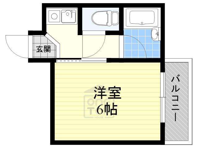 グランデール(1K/4階)の間取り写真