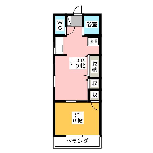 サンピュアNK(1LDK/1階)の間取り写真