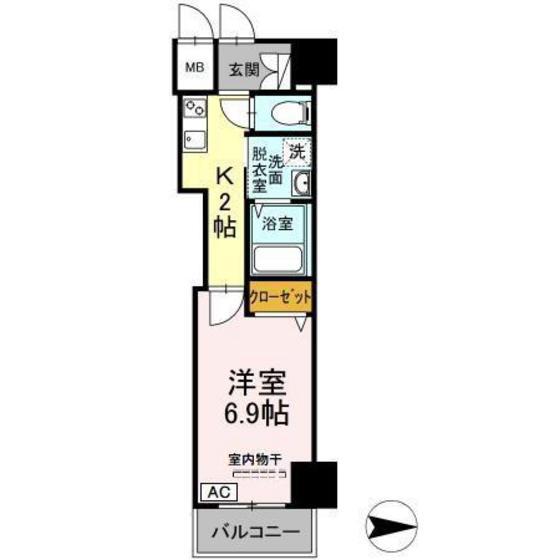 TERRACE(1K/7階)の間取り写真