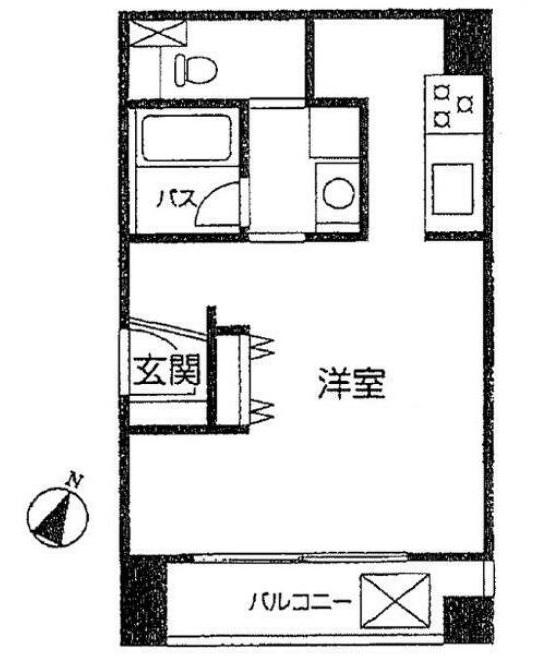 CREST六本木II(ワンルーム/2階)の間取り写真