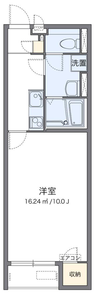 クレイノアルページュ(1K/2階)の間取り写真