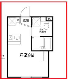 リバティ東十条(ワンルーム/2階)の間取り写真