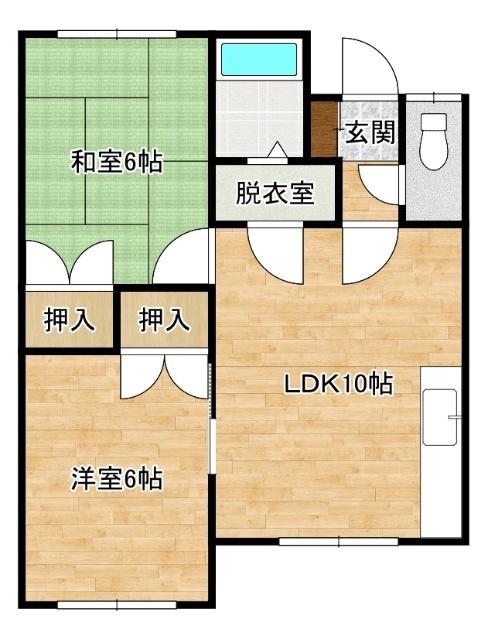 ファイン184(2LDK/2階)の間取り写真