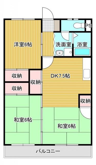 梅崎ビル(3DK/3階)の間取り写真