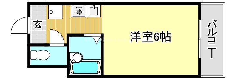 ハイツ玉川V(1K/7階)の間取り写真
