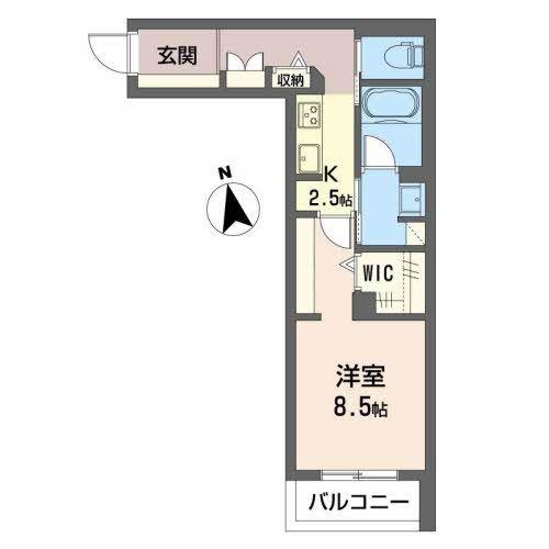 リオリエントアリスティオ(1K/1階)の間取り写真