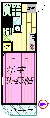 MSアバンサーレ(1K/3階)の間取り写真