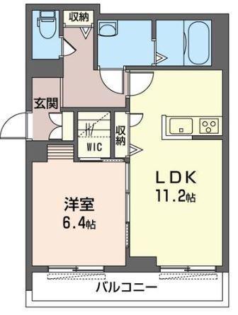 ラシュレ(1LDK/1階)の間取り写真
