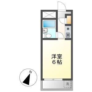 パルティーレ神宮南(1K/3階)の間取り写真