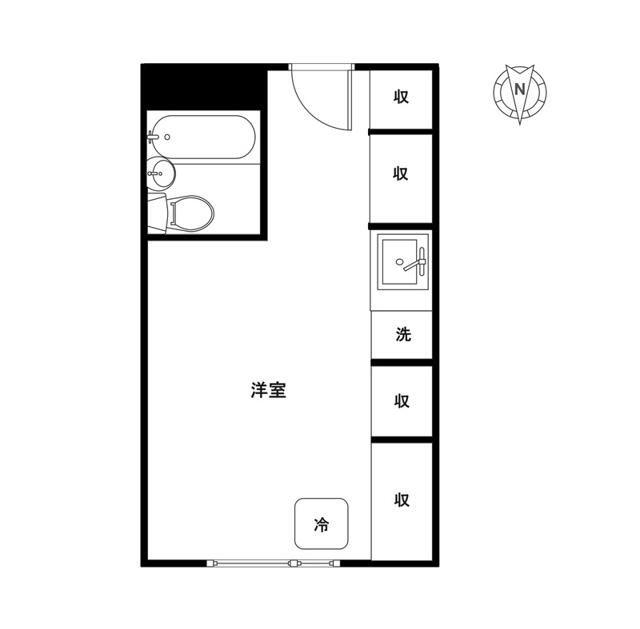 東カン名古屋キャステール(ワンルーム/8階)の間取り写真