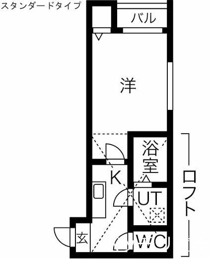 ALETTA本陣(1K/1階)の間取り写真