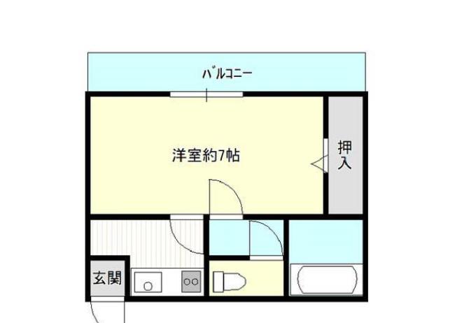 ネクスト元町(1K/3階)の間取り写真