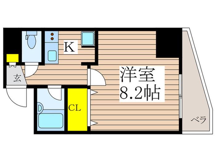 プレール・ドゥーク赤羽(1K/6階)の間取り写真
