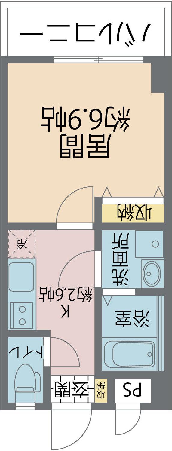 ココグレース(1K/1階)の間取り写真