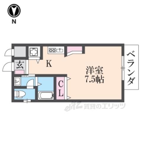 ラヴィスタ友呂岐(1K/3階)の間取り写真