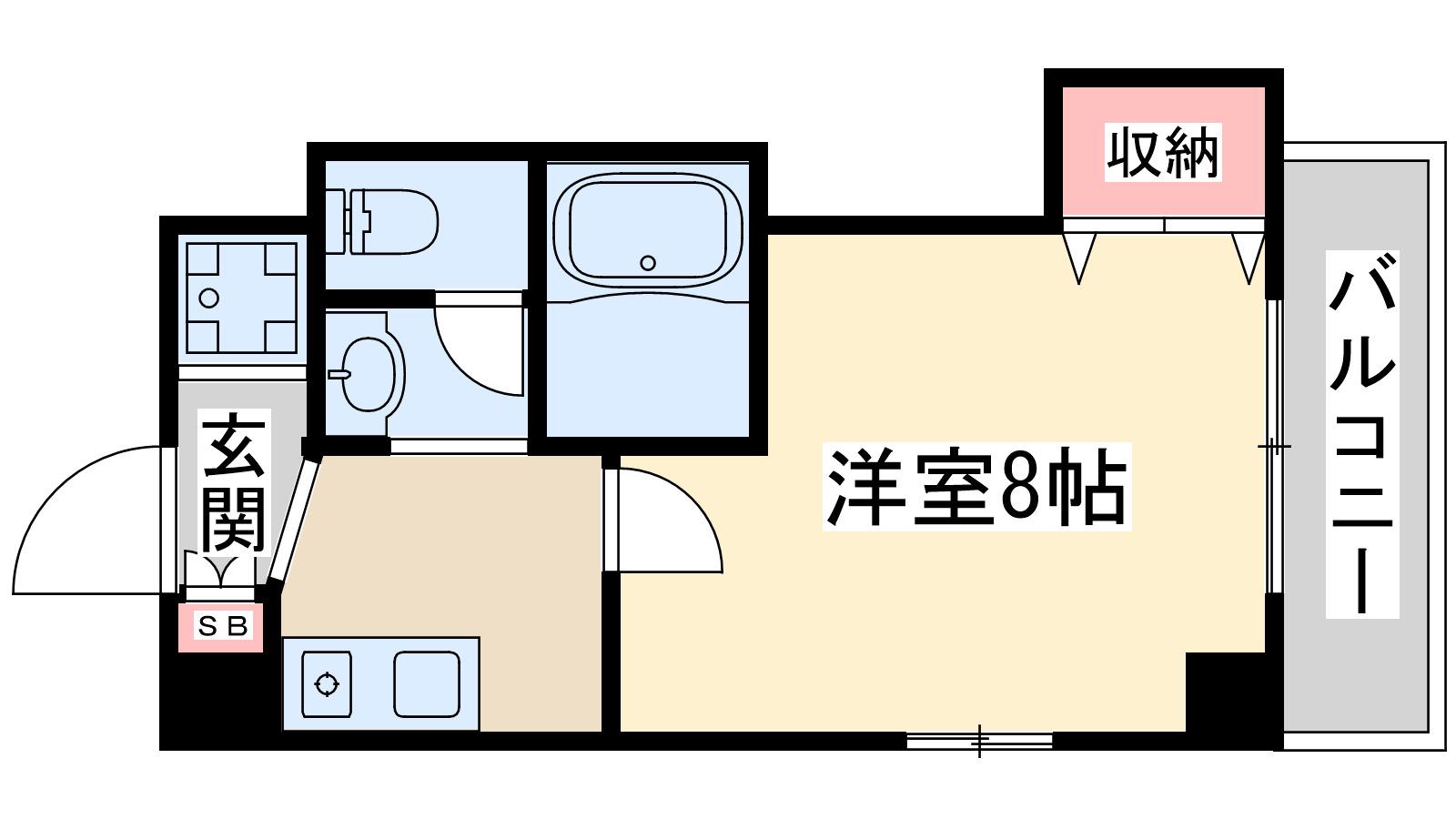 エムプラザ新大阪駅前(1K/11階)の間取り写真