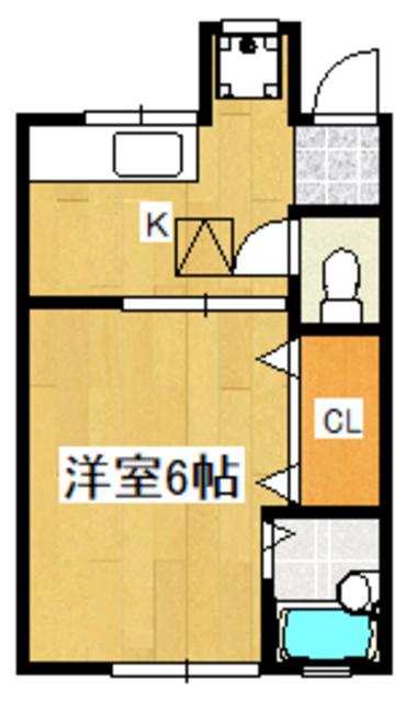 ユアーズ3(1DK/1階)の間取り写真
