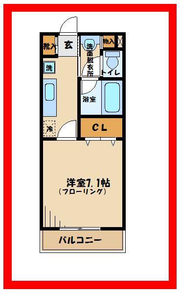 サウザンドV(1K/2階)の間取り写真
