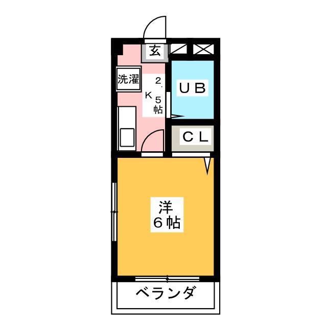 メトロハイツ(1K/3階)の間取り写真