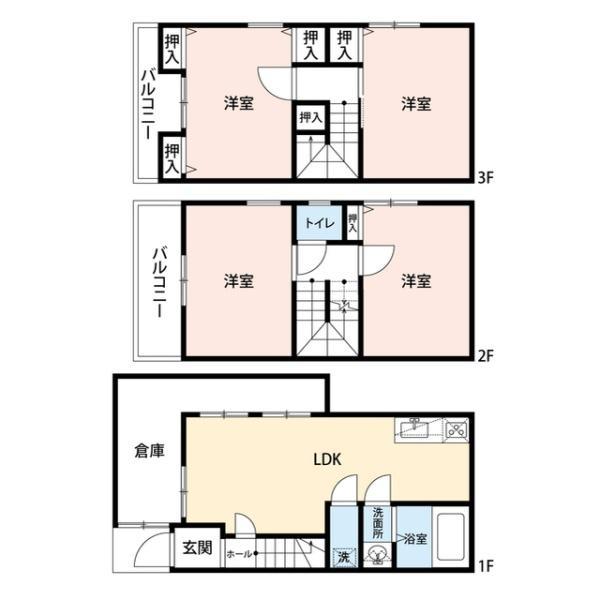 シティパーク駒場(4LDK/1階)の間取り写真