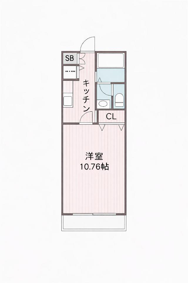 J.CITY(1K/4階)の間取り写真