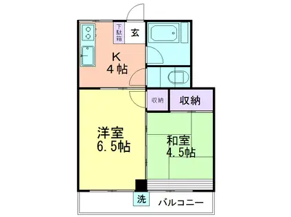 田中ビル(2K/3階)の間取り写真