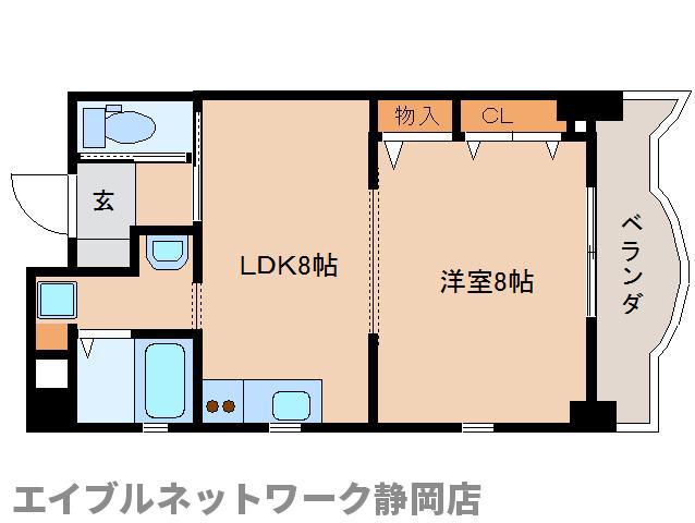 タウンコート常磐町(1LDK/5階)の間取り写真