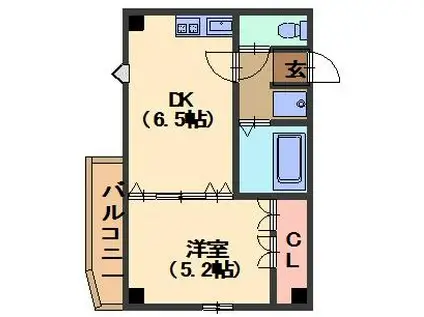 グレイセスHIKARI(1DK/3階)の間取り写真